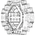 Floor plan for 4 bed unit
