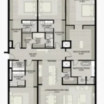 Floor plan for 4 bed unit