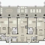 Floor plan for 3 bed unit