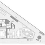Floor plan for 3 bed unit