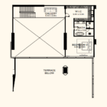 Floor plan for 4 bed unit