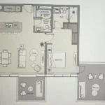 Floor plan for 1 bed unit