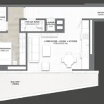 Floor plan for 1 bed unit