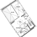 Floor plan for 2 bed unit