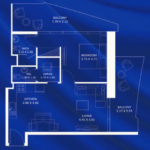Floor plan for 1 bed unit