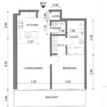 Floor plan for 1 bed unit