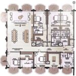 Floor plan for 4 bed unit