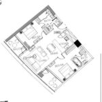 Floor plan for 2 bed unit
