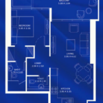Floor plan for 1 bed unit