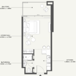 Floor plan for 0 bed unit