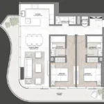 Floor plan for 2 bed unit