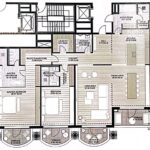 Floor plan for 3 bed unit