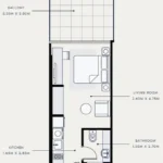 Floor plan for 0 bed unit