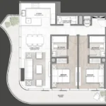 Floor plan for 2 bed unit