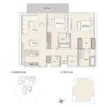 Floor plan for 2 bed unit