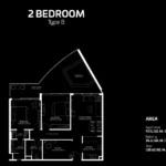 Floor plan for 1 bed unit