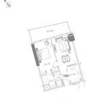 Floor plan for 1 bed unit