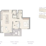 Floor plan for 1 bed unit