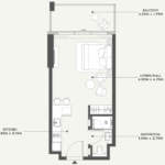 Floor plan for 0 bed unit