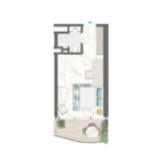 Floor plan for 0 bed unit