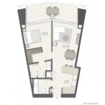 Floor plan for 1 bed unit