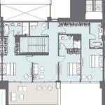 Floor plan for 3 bed unit