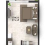 Floor plan for 0 bed unit